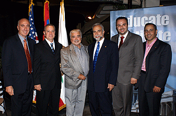ANCA Chairman Ken Hachikian with supporters in Orange County, California