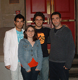 Capital Gateway Program Director Serouj Aprahamian stands with members of the Harvard Armenian Society following an evening presentation given to the group about the ANCA's activities.