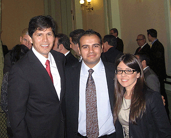 Assemblymember Kevin de Leon with ANCA-WR State Affairs Committee Chair Raffi Kassabian and ANCA-WR Government Affairs Director Lerna Shirinian