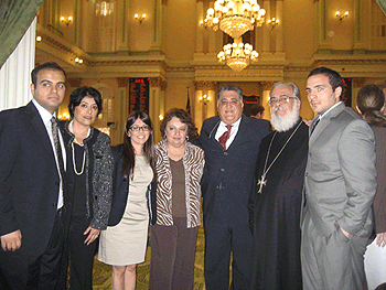 Assemblyman Anthony Portantino with Fr. Gostanian and the ANCA-WR / AYF delegation
