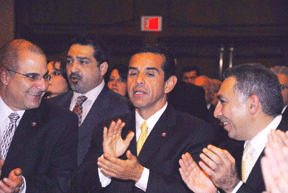 ANCA-WR Chairman Steve Dadaian, Miro Khanzadian, Mayor Antonio Villaraigosa, and Varant Melkonian