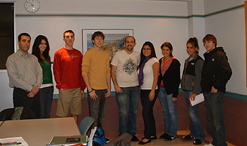 Members of the Boston University Armenian Students Association gather for a picture with ANCA Capital Gateway Program Director, Serouj Aprahamian, following his presentation.